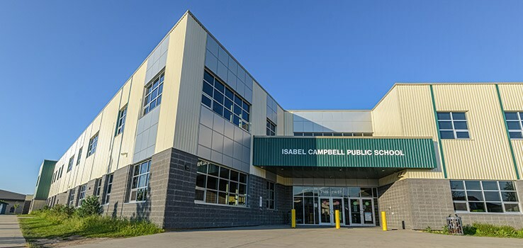 Picture of the front of Isabel Campbell School